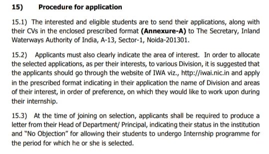 IWAI Internship Program 2024 Application Form