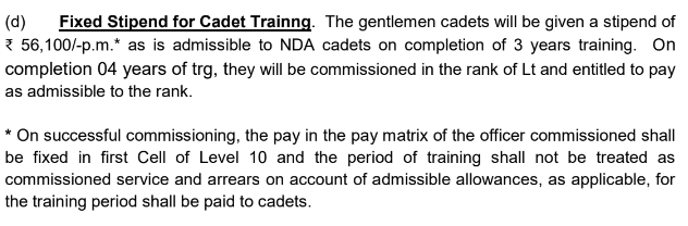 Indian Army TES Bharti 2024 Stipend Salary Per Month